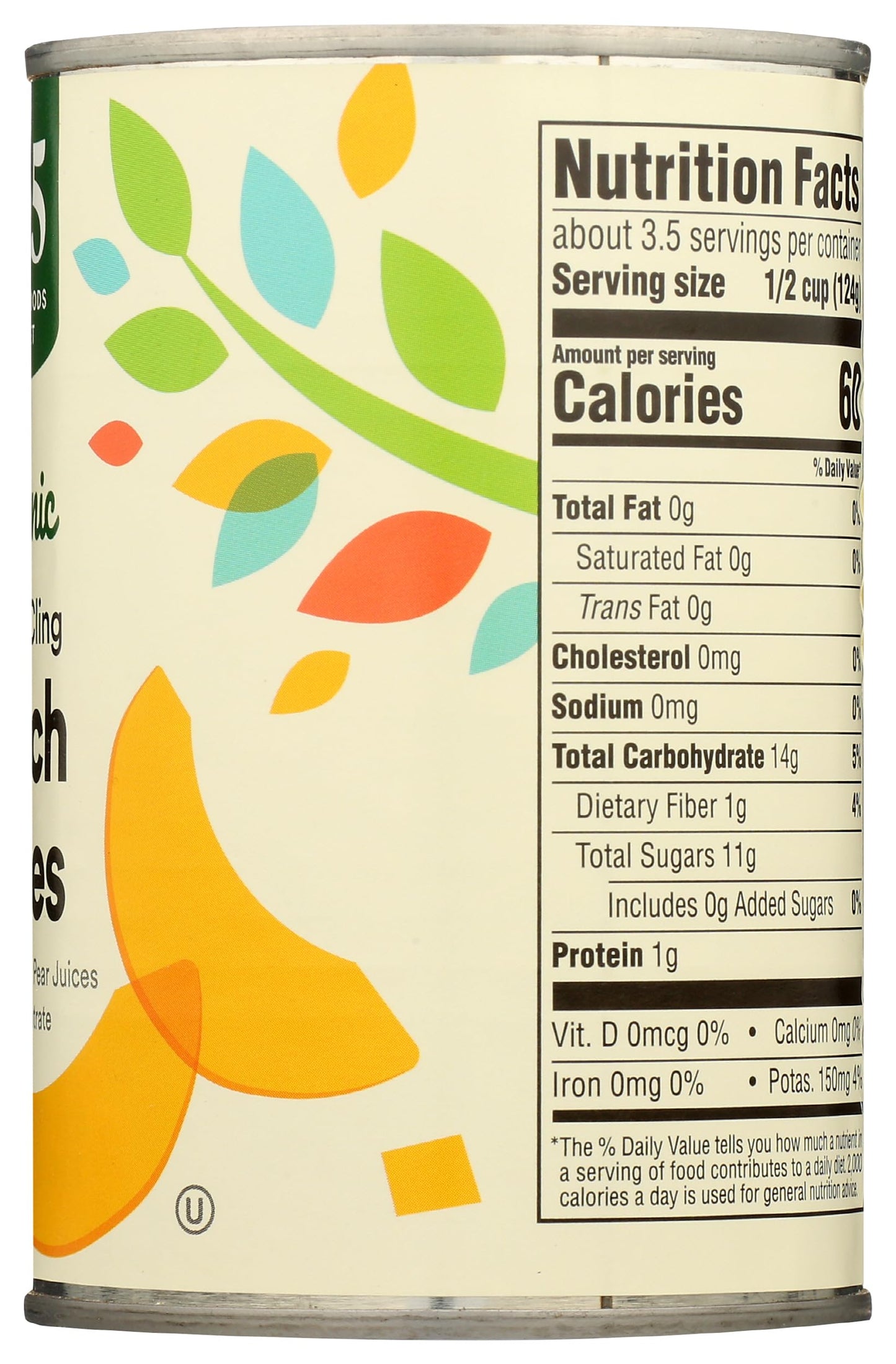 365 by Whole Foods Market, Organic Yellow Cling Peach Slices, 15 Ounce