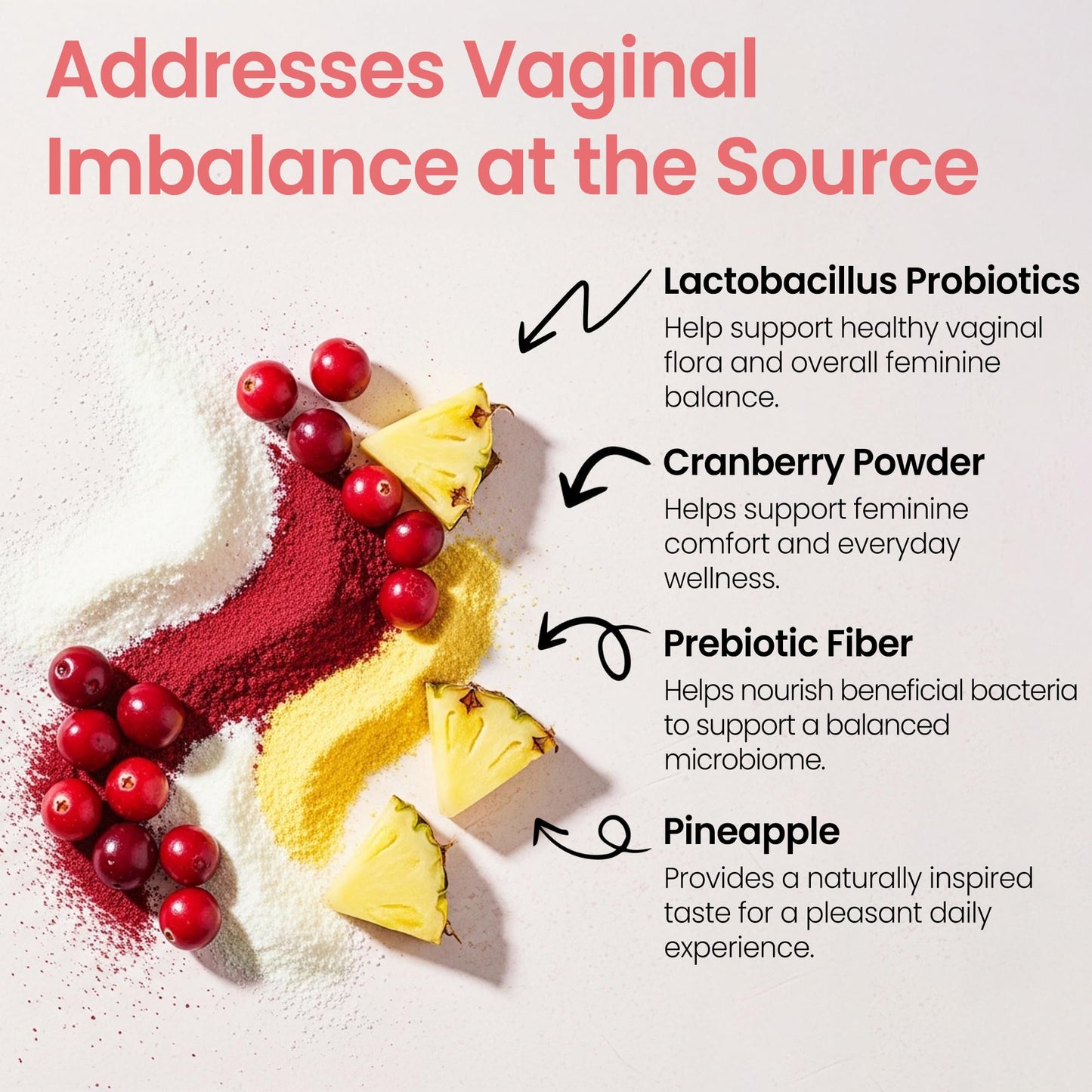 Vaginal Probiotics Gummies | ph Balance for Women | Prebiotics and Probiotics for Women | Pineapple Gummies for Women for ph Balance and Vaginal Health | Vaginal Odor Control 60 Gummies