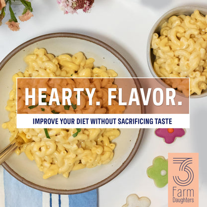 Three Farm Daughters High Fiber Elbow Macaroni Pasta Pack, Low GI, Non GMO Elbow Pasta Noodles, Low Net Carb, Made in the USA, 12 oz. (2 Pack)