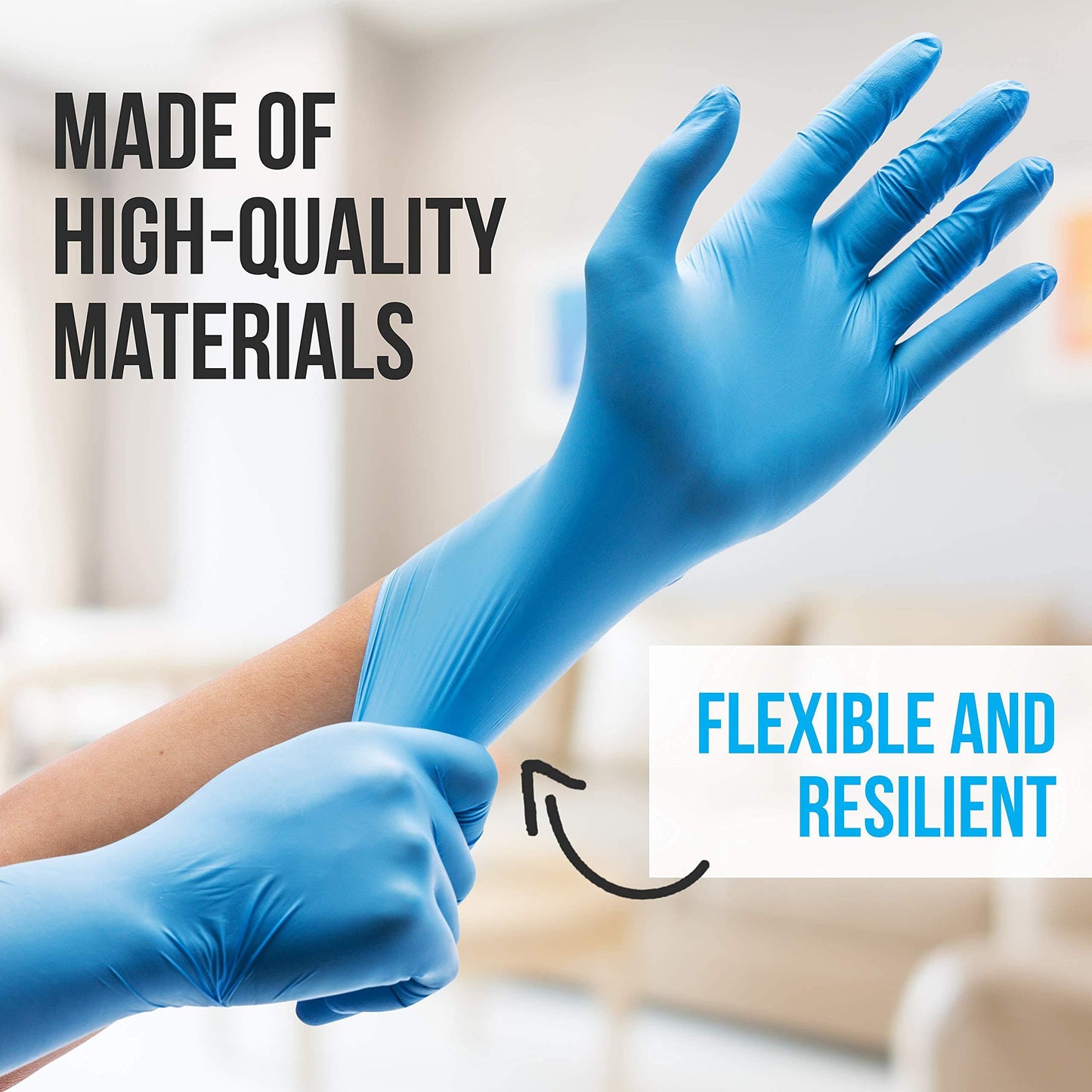 Style Setter Powder-Free Nitrile Disposable Exam Gloves