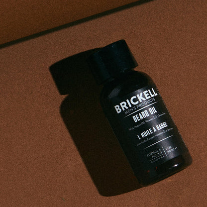 Brickell Men's Beard Oil for Men, Natural and Organic Argan and Jojoba Oil to Strengthen and Soften Hair, 1 Ounce, Scented