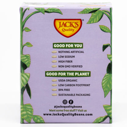 Jack’s | Organic White Butter Beans 13.4 oz. | Filled with Protein & Fiber, Low Sodium & Non-GMO | (8 PACK)