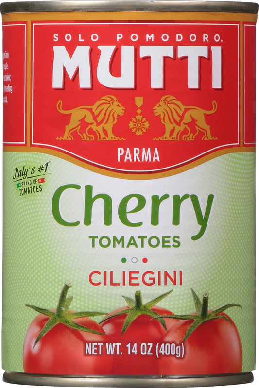 Mutti Cherry Tomatoes (Ciliegini), 14 oz. | 1 Pack | Italy’s #1 Brand of Tomatoes | Fresh Taste for Cooking | Canned Tomatoes | Vegan Friendly & Gluten Free | No Additives or Preservatives