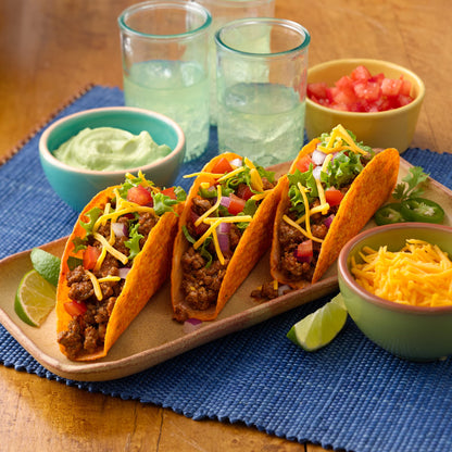 Old El Paso Bold Taco Dinner Kit with Nacho Cheese Flavored Stand 'N Stuff Taco Shells, Taco Sauce, and Seasoning Mix, 10 Ct, 9.5 oz