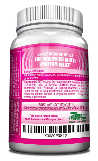 GreeNatr Menopause Supplements for Women - Perimenopause Supplements Women with Dong Quai & Black Cohosh for Menopause Hot Flashes - Menopause Support for Sleep Quality & Hormone Balance - 60 Caps