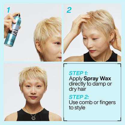 Redken Spray Wax Invisible Texture Mist For All Hair Types - High Impact Finishing Spray Wax, Adds Volumizing Body & Dimension With A Satin-Matte Finish