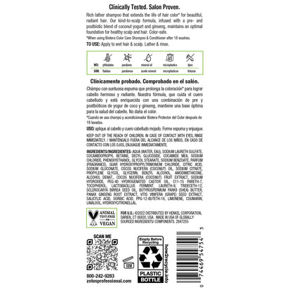 Biotera Color Care Shampoo | Extends & Maintains Color-Treated Hair | Microbiome Friendly | Vegan & Animal Test Free | Paraben Free | Color-Safe