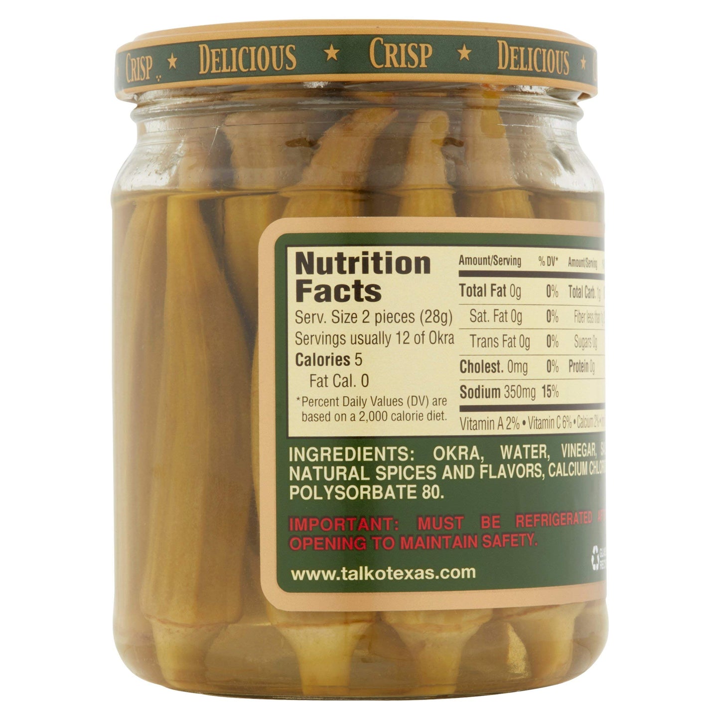 Talk O Texas Okra Pickled Mild (2 count) (Pack of 2)