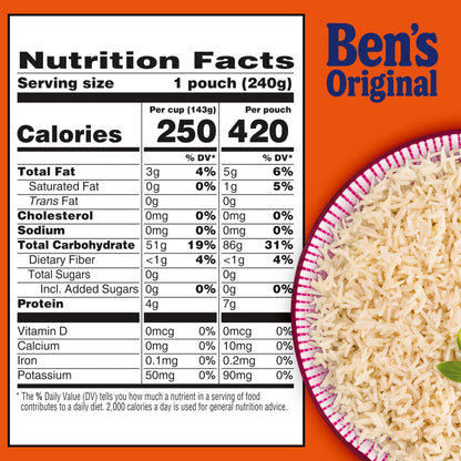 BEN'S ORIGINAL Ready Rice Jasmine Rice, Easy Dinner Side, 8.5 oz Pouch (Pack of 12)