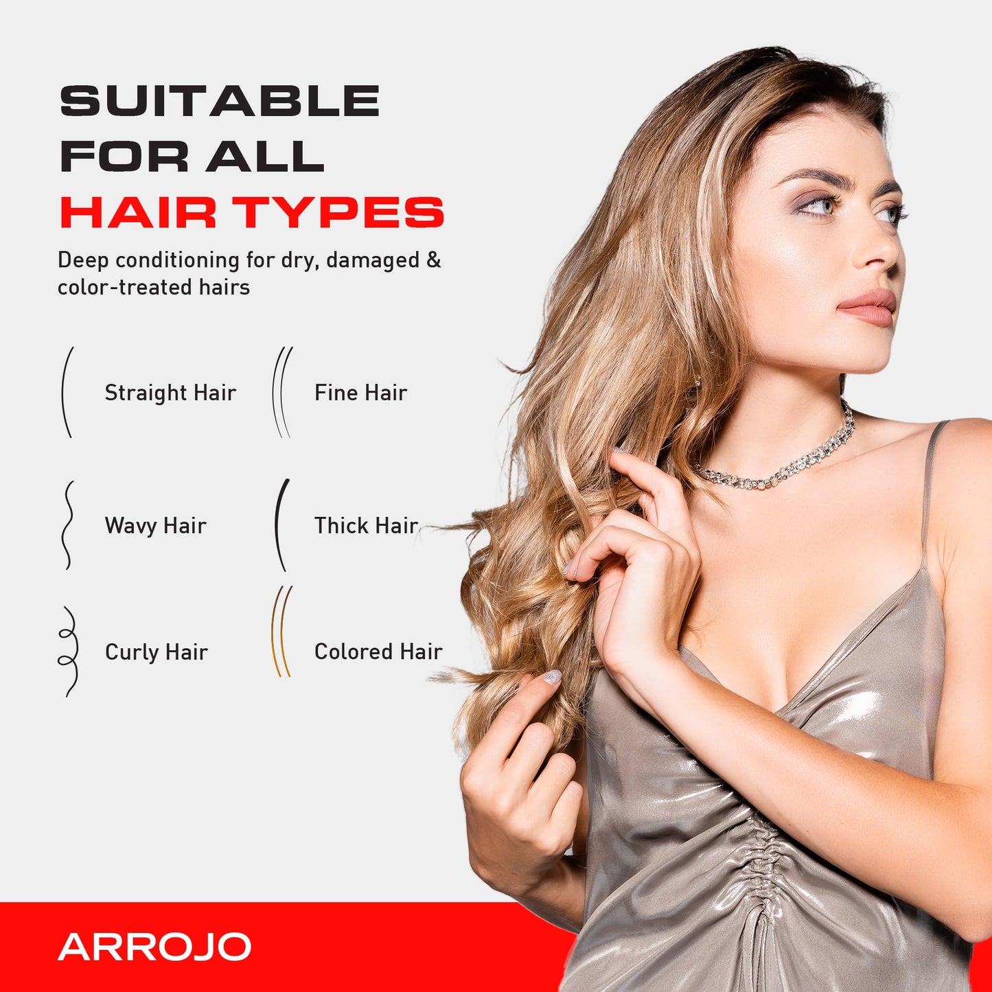 Arrojo Hair Repair Treatment, 5.1 fl oz – Cruelty-Free, Paraben-Free Sulfate-Free Hair Conditioner Mask with Keratin, Avocado & Coconut Oil – Ideal for Dry, Damage & Color-Treated Locks