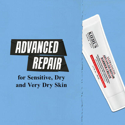 Kiehl's Ultra Facial Advanced Repair Barrier Cream, Intensive Treatment Relieves Dry + Sensitive Skin, Rapidly Reduces Redness and Soothes, Fast-Absorbing Breathable Formula, Paraben-Free - 1.7 fl oz