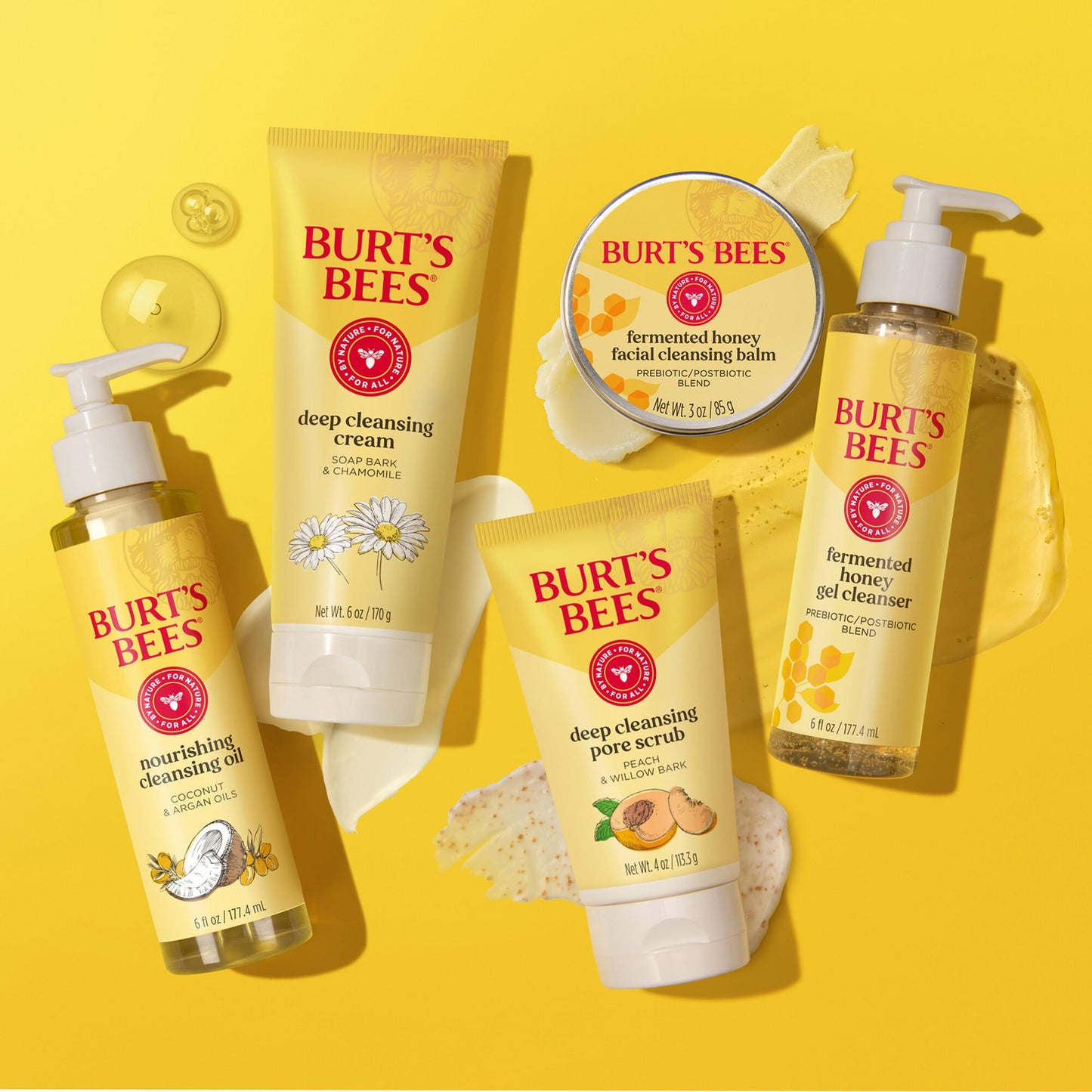 Burt's Bees Deep Cleansing Pore Scrub with Peach and Willow Bark, 4 Ounces, Pack of 3