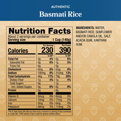 Royal Basmati Rice - Ready to Heat Basmati Rice - (6 Pack) 8.5 oz Microwaveable Pouch