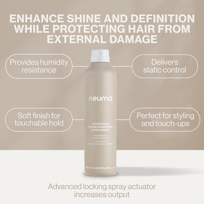 Neuma Neu Styling Flexible Hair Spray 9 Fl. Oz. Hairspray for Women with Lavender, Mandarin & Vanilla Scent, Flexible Hold Styling Hairspray