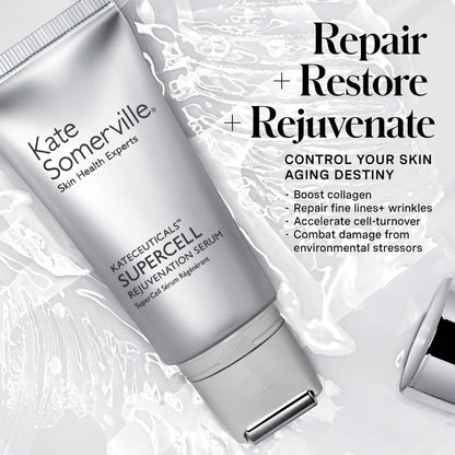 Kate Somerville KateCeuticals® SuperCell – Rejuvenation Peptide Serum to Repair Damaged Skin and Reduce Fine Lines and Wrinkles, 1 Fl Oz