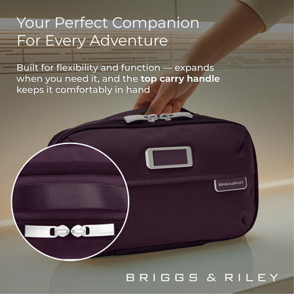 Briggs & Riley Toiletry Kit - Travel Bags for Women & Men, Organizer for Vacation, Dopp Kit for Bathroom Accessories, Makeup, & Skincare