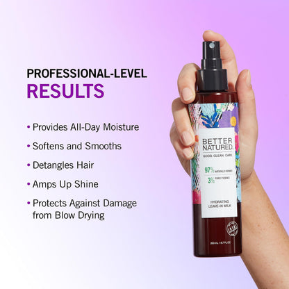 Better Natured Hydrating Leave-In Conditioner Treatment Spray Milk | Hydrate, Soften, Detangle | Vegan | Paraben Free