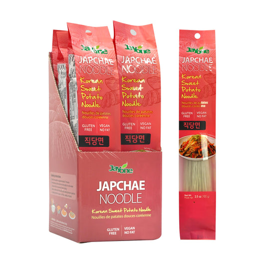 Jayone Glass Noodles, Gluten-Free Dangmyeon, Korean Vermicelli, 100% Sweet Potato Starch, Vegan, No Fat, Convenient Single-Serving Portion (Pack of 6)