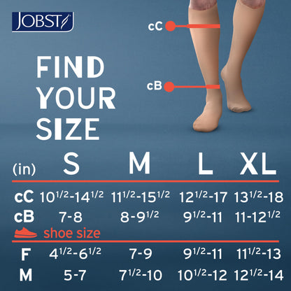 JOBST ACTIVA Sheer 8-15 mmHg Compression Socks Knee High Closed Toe