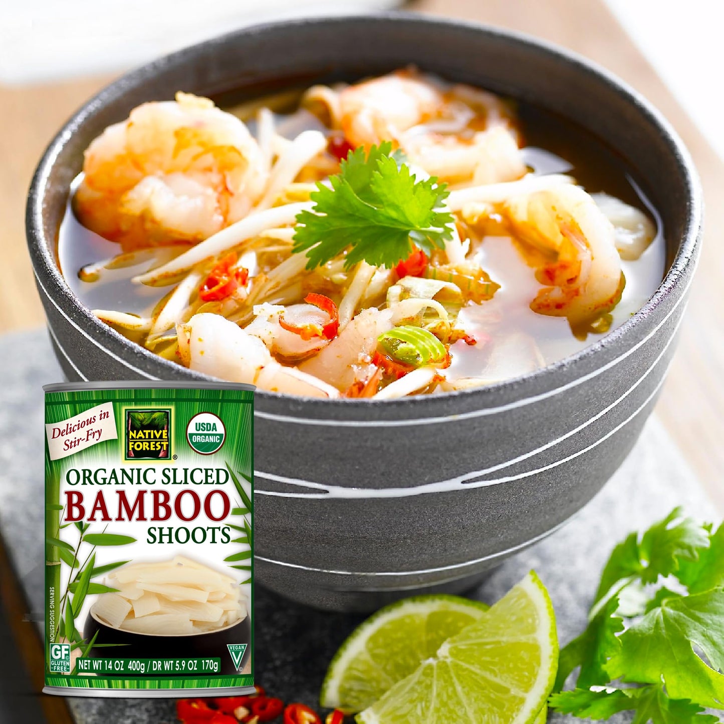 Native Forest Organic Sliced Bamboo Shoots - Bamboo Shoots Canned, Bamboo Shoots to Eat, Stir Fry Vegetables, Canned Vegetables - 14 oz (Pack of 6)