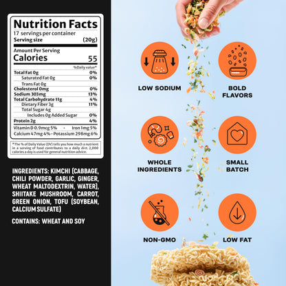 The Ramen Bae - Kimchi Mix, Dried Ramen Toppings - Ramen Toppers - 12oz