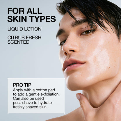 Lab Series Men's Daily Rescue Water Lotion Toner - Moisturizing Essence Skin Care for Men - Hydrating Face Toner with Niacinamide, 6.7 Fl Oz
