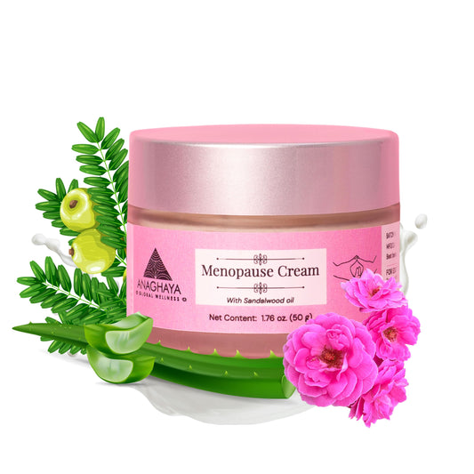 Menopause Cream For Women with Sandalwood Oil & Pure Rose Water, Hot Flashes Menopause Support for Women -Soothing Relief, Hot Flashes Relief, Natural Comfort & Calmness - 1.76 Fl oz