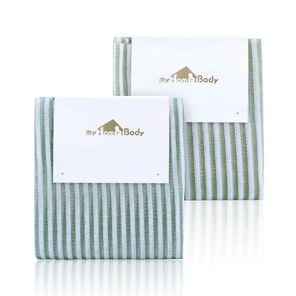 myHomeBody Extra Long Exfoliating Washcloth, Exfoliating Body Scrubber, Shower Towel, Long Bath Cloth, Japanese Washcloth, Set of 2
