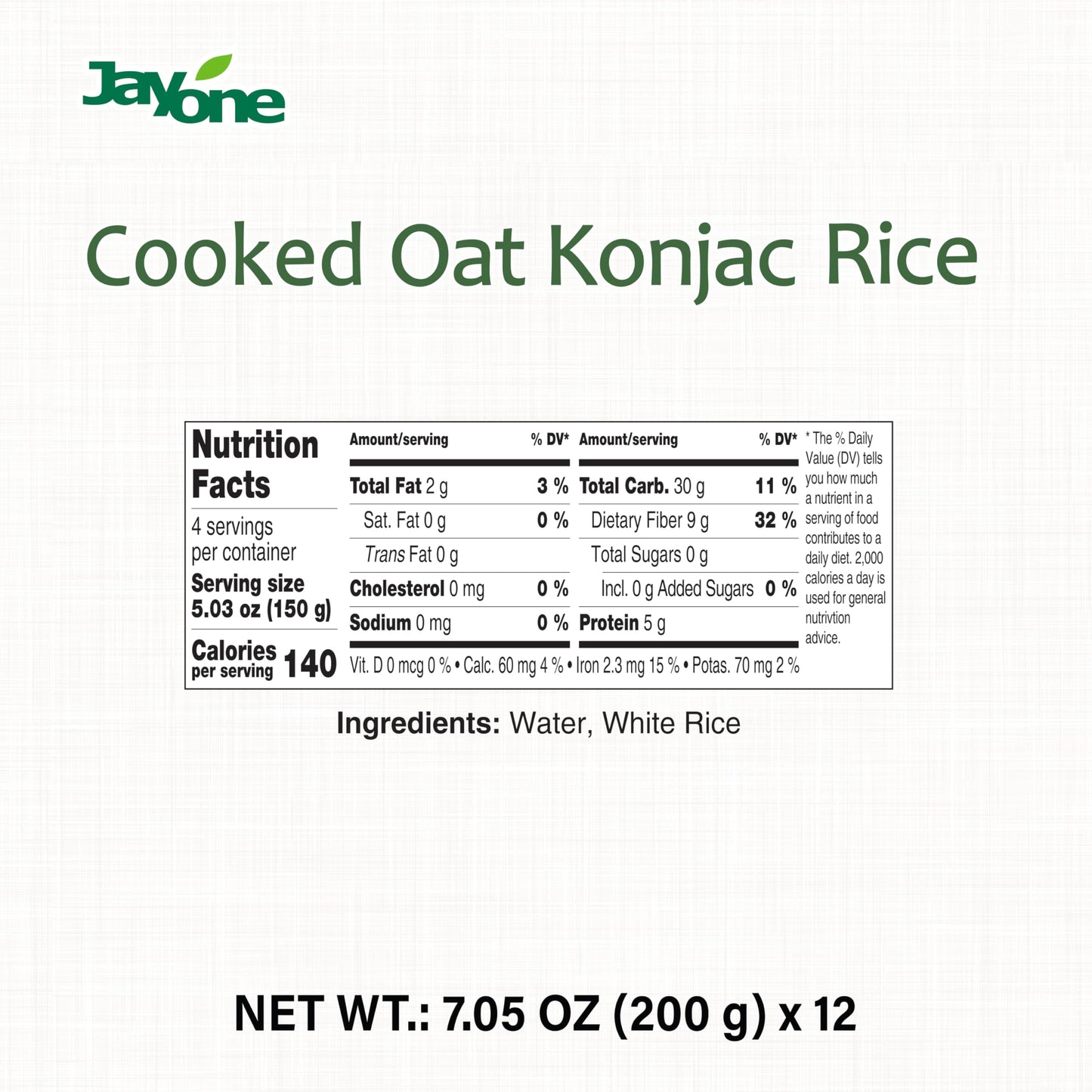 Jayone Instant Cooked Rice, Pantry Staple Bap, Sticky, Microwavable, Shelf Stable Asian Bap, Product of Korea, 5.3 oz (Pack of 4 / Oat Konjac Rice)