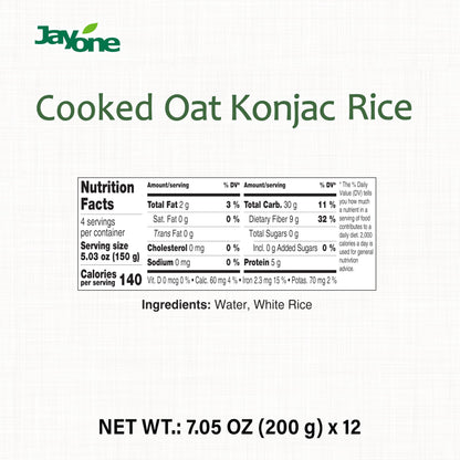 Jayone Instant Cooked Rice, Pantry Staple Bap, Sticky, Microwavable, Shelf Stable Asian Bap, Product of Korea, 5.3 oz (Pack of 4 / Oat Konjac Rice)