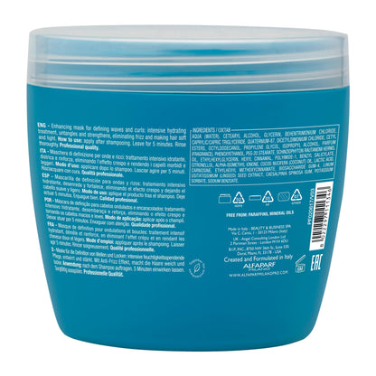 Alfaparf Milano Semi Di Lino Curls Enhancing Mask for Wavy and Curly Hair - Hydrates and Nourishes - Reduces Frizz - Protects Against Humidity - Vegan-Friendly Formula