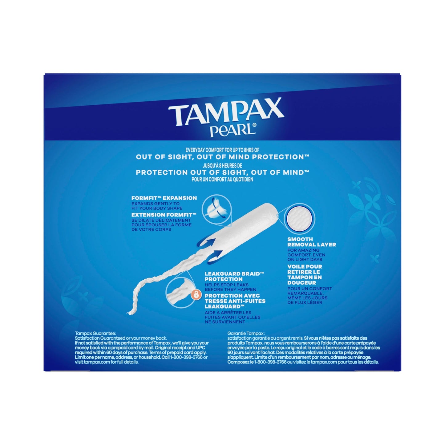 Tampax Pearl Tampons for Women, with LeakGuard Braid, Super Plus Absorbency, Unscented, 50 Count