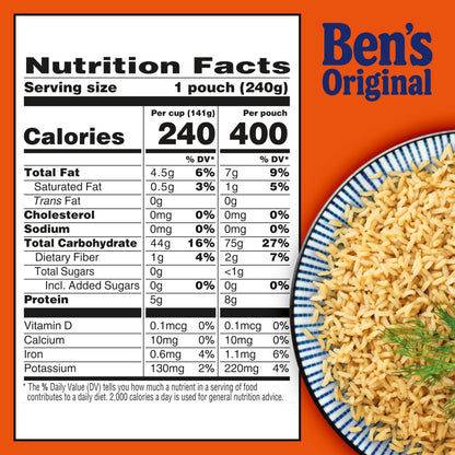 BEN'S ORIGINAL Ready Rice Brown Basmati Rice, Easy Dinner Side, 8.5 oz Pouch (Pack of 12)