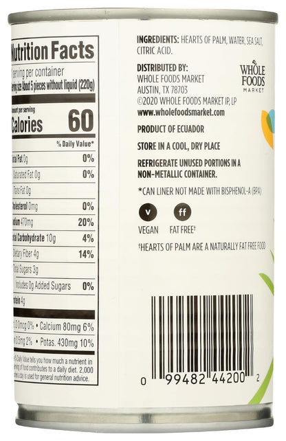 365 by Whole Foods Market, Whole Hearts Of Palm, 14.1 Ounce