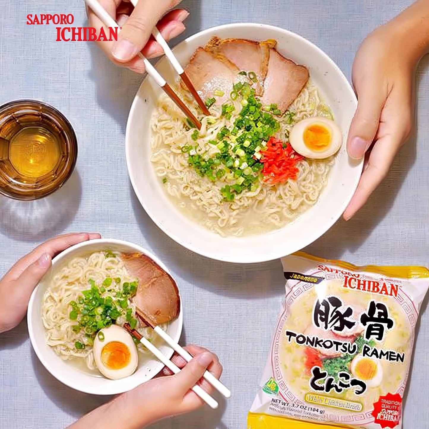 Ramen Noodles, Tonkotsu Flavor, No. 1 Tasting Japanese Instant Noodles 3.5 Oz. (3.7 Ounce (Pack of 24))