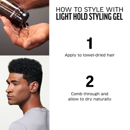 AMERICAN CREW Men's Hair Gel, Light Hold, Non-Flaking Styling Gel, 13.1 Fl Oz (Pack of 2)