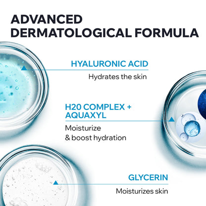 Uriage Eau Thermale Moisturizing Face Gel With Hyaluronic Acid, 24H Intense Hydration, Fresh Lightweight Unisex Gel For Combination/Oily Skins, Lovely Floral Scent, Non-Comedogenic
