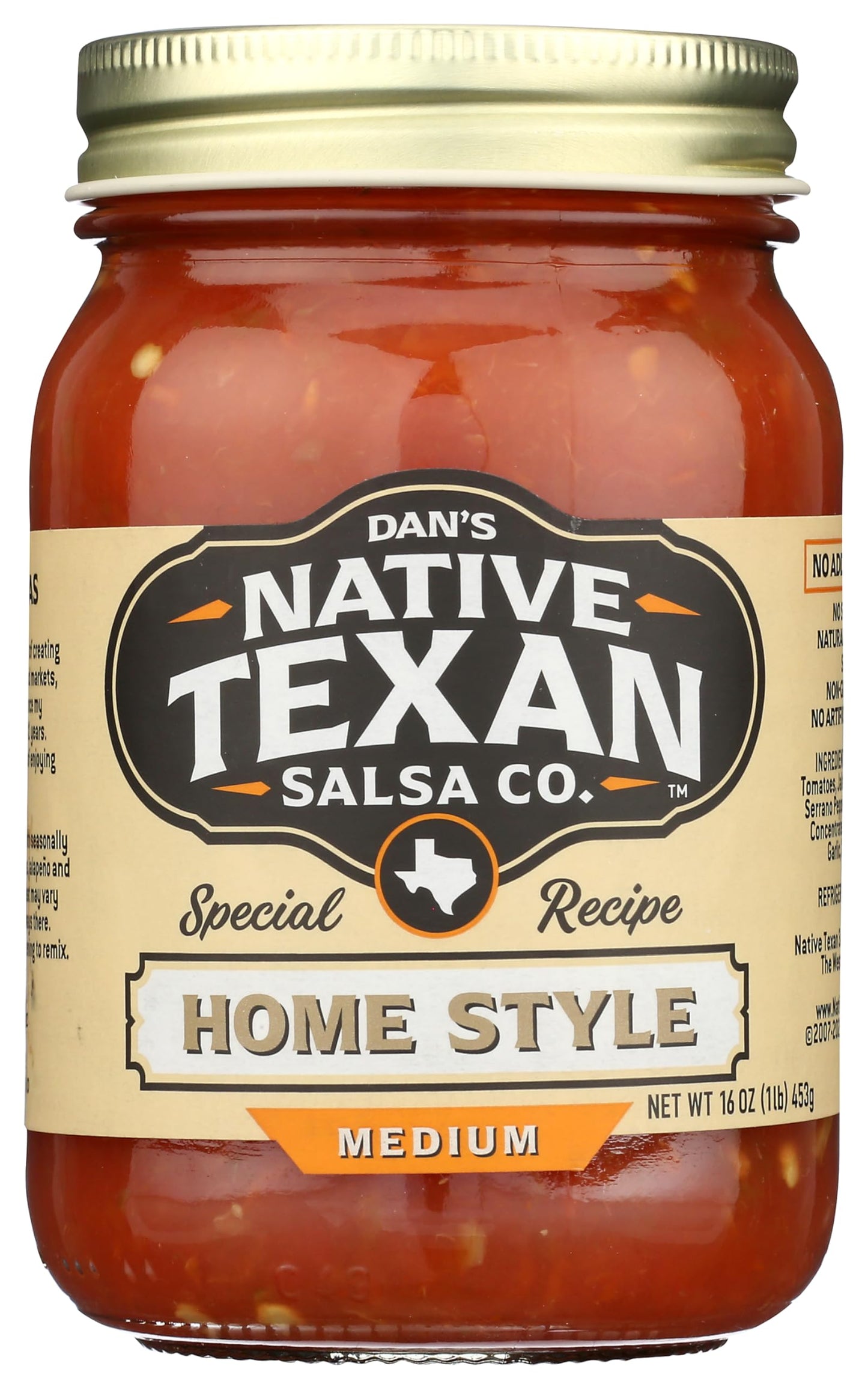 Generic N.ative Texan Salsa Homemade Style Medium Special Edition 16 oz (Pack of 6)