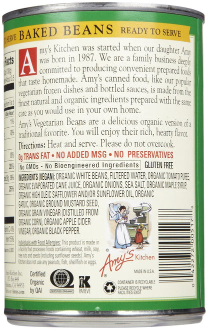 Amys, Beans Baked Vegetarian Organic, 15 Ounce