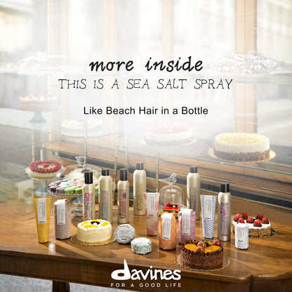 Davines This Is A Sea Salt Spray, Light Hold Beachy Waves & Texture - Adds Gritty Texture & Volume for Tousled Looks - Matte Finish, 8.45 Fl Oz