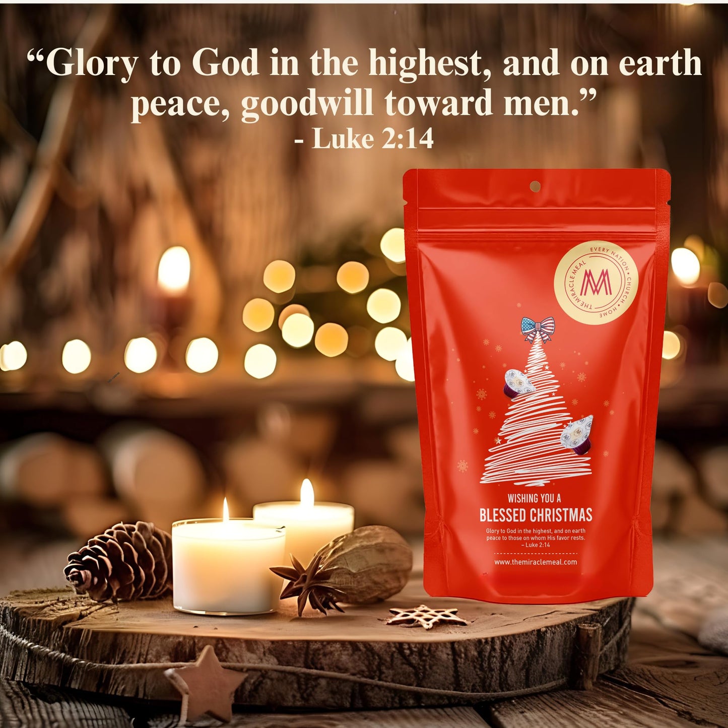 Christmas Edition Communion Cups | The Miracle Meal – 20 Pre-Filled Cups with Juice & Wafer | Celebrate Faith & Joy