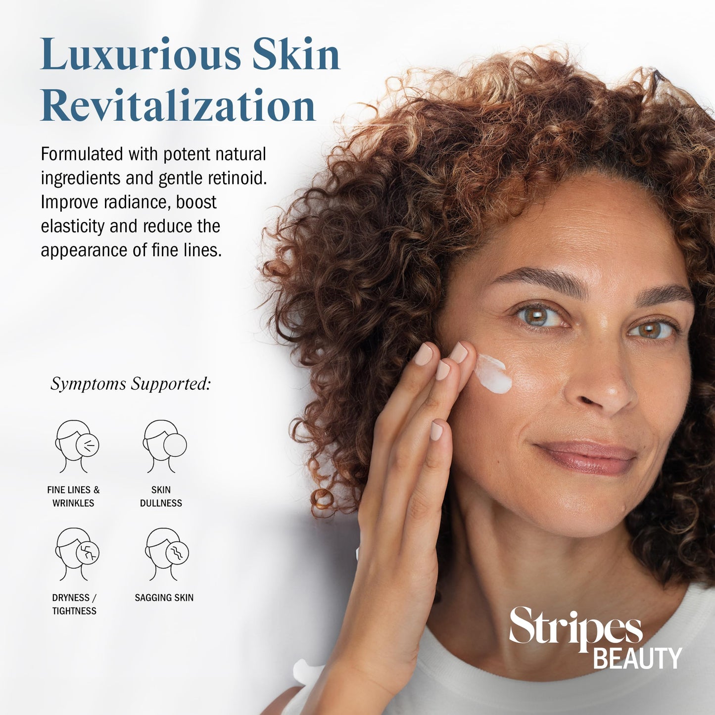STRIPES Beauty Naomi Watts Evening Wear Retinol Night Cream Improve Fine Lines Wrinkles Boost Radiance Elasticity Sensitive Skin Safe Menopause Support 1.7 Fl Oz
