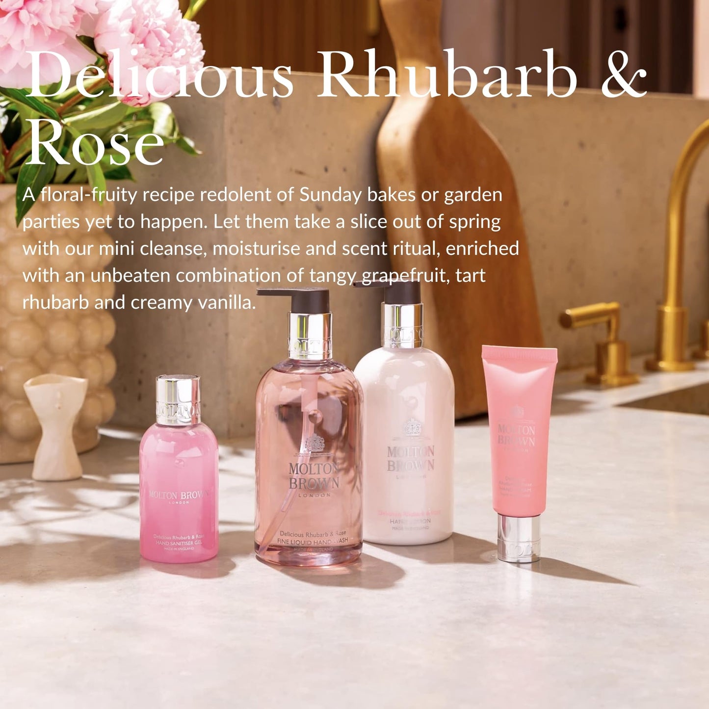 Delicious Rhubarb & Rose Travel Giftset