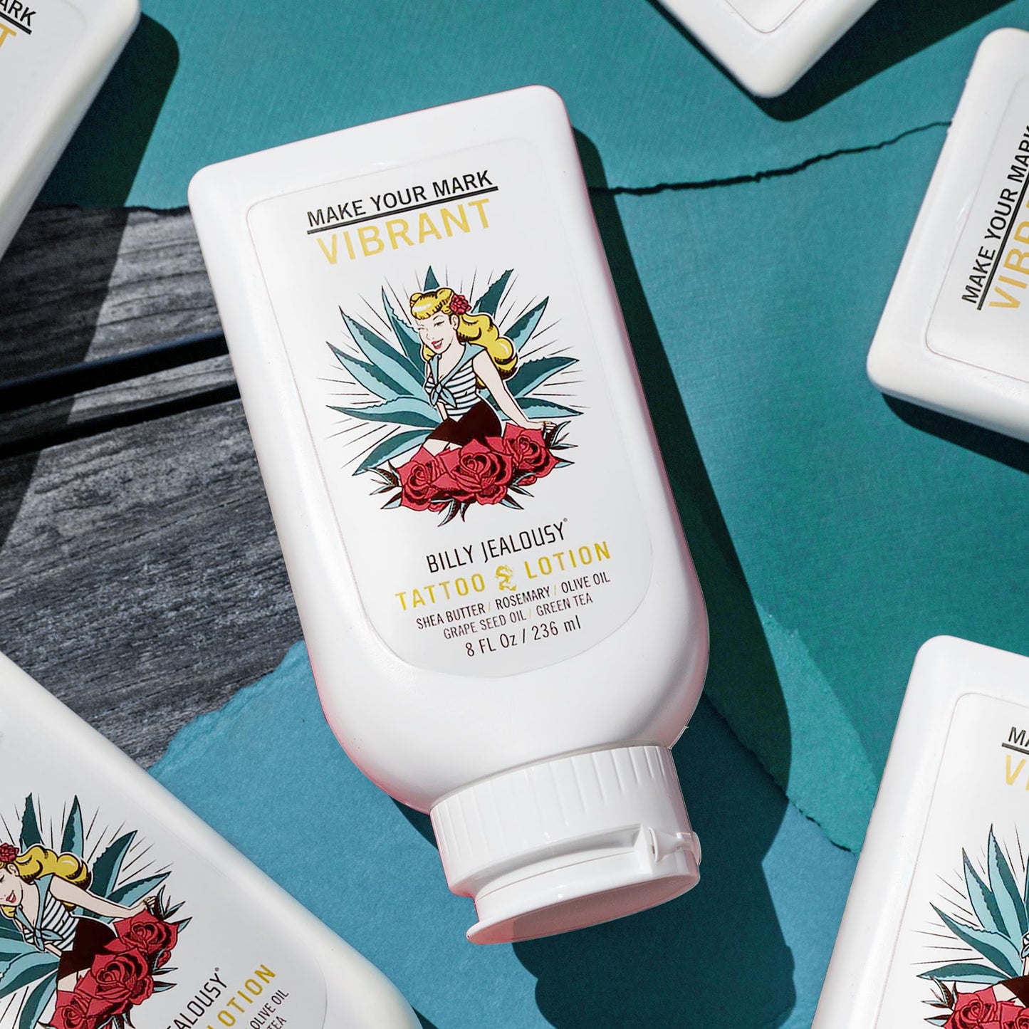 Billy Jealousy Tattoo Lotion for All Skin Types Formulated with Shea Butter, Essential Oils & Green Tea Leaf Extract, Tattoo Aftercare that Nourishes, Brightens & Soothes