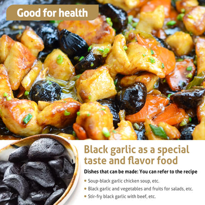 RioRand Black Garlic 908g Whole Peeled, 90-Day Aged 2 Lbs Jar, No Added Preservatives, Ready to Eat