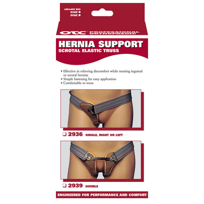 OTC Hernia Truss, Single or Double Herniation, Inguinal Scrotal Treatment, Medium