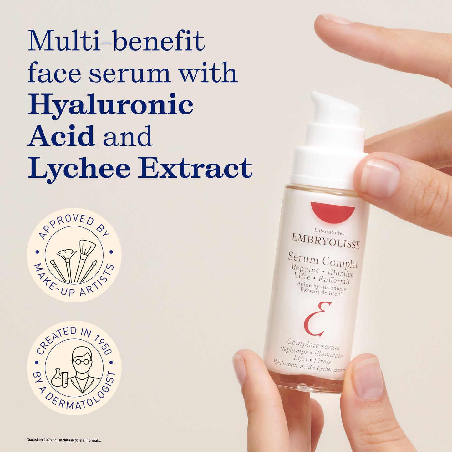 Embryolisse Complete Serum. Advanced Hydrating Formula With Hyaluronic Acid. Replumps, Illuminates, Lifts, Firms, 1.01 Fl Oz