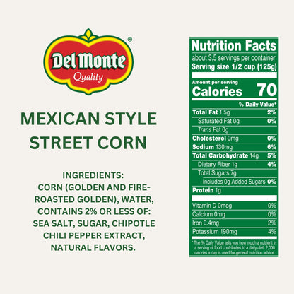 Del Monte Mexican Street Corn, 14.75 oz. Can (Pack of 12)