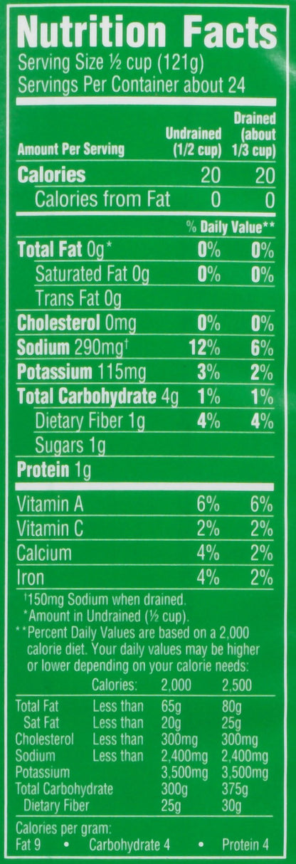 Del Monte Blue Lake Fancy Cut Green Beans, Canned Vegetables, 6.31 lb, Pack of 6