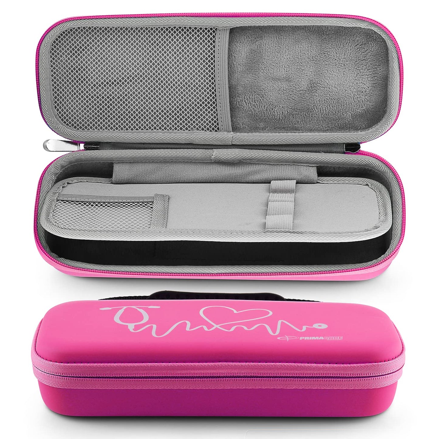 Primacare KB-9297-PK Pink Stethoscope Case Compatible with 3M Littmann Classic III, Lightweight II S.E, Supplies NOT Included, Multiple Compartments for Medical Supplies, Portable and Lightweight